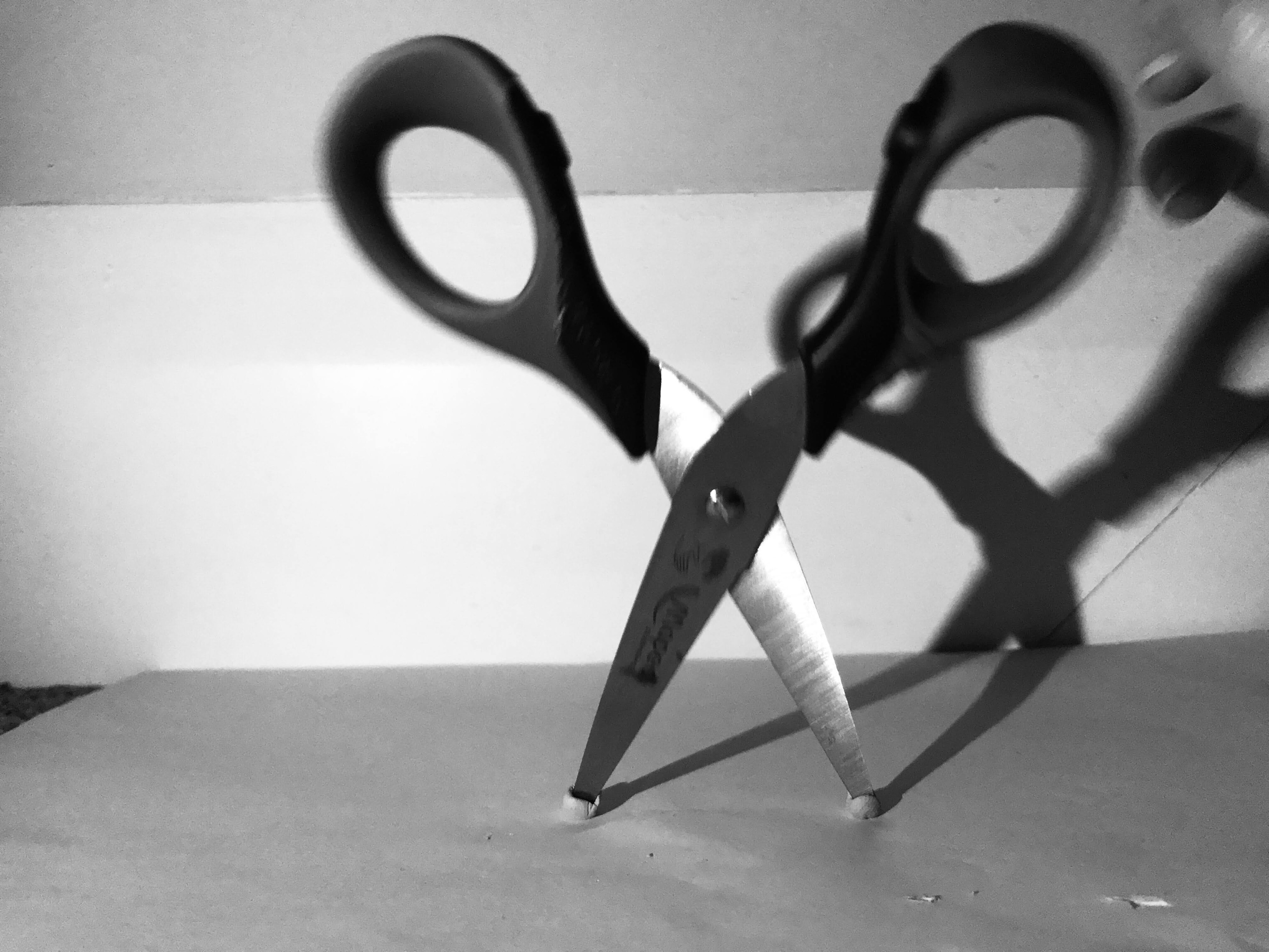 Black And White Pair Of Scissors